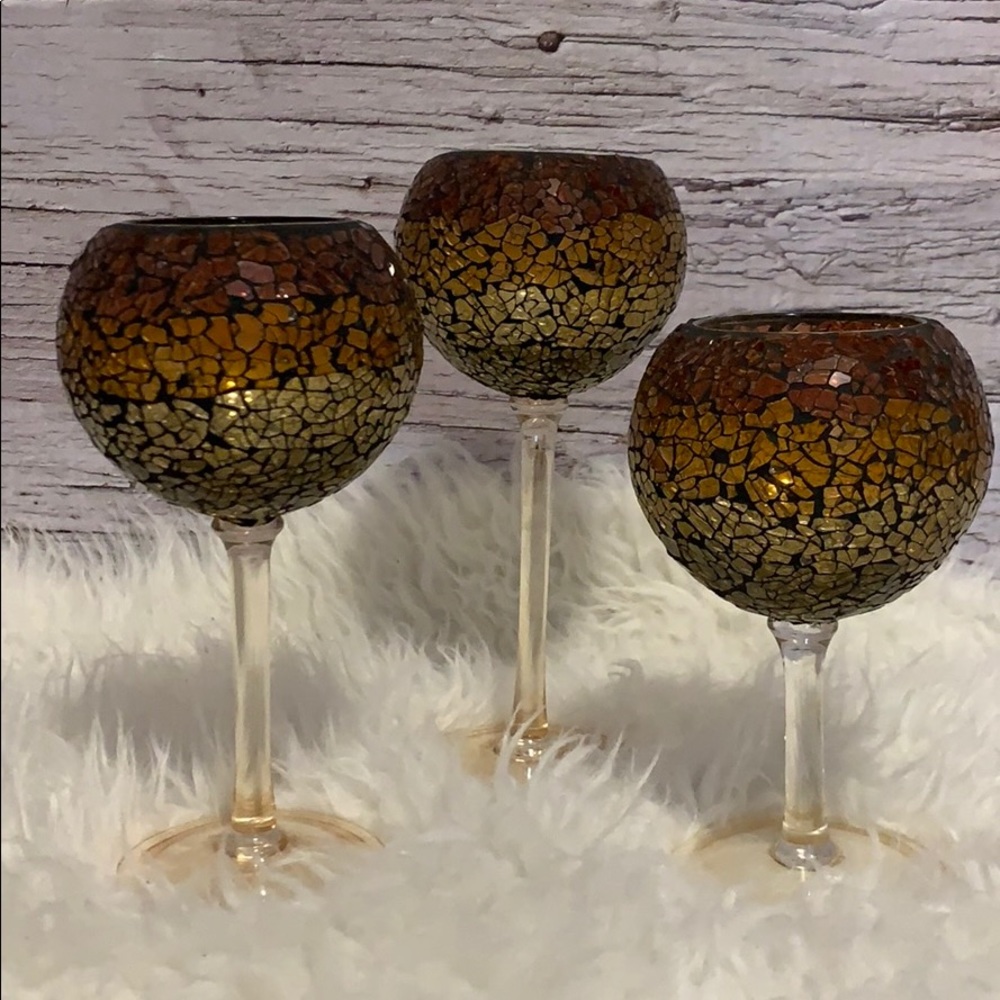 Siena lights stemmed tea light holders